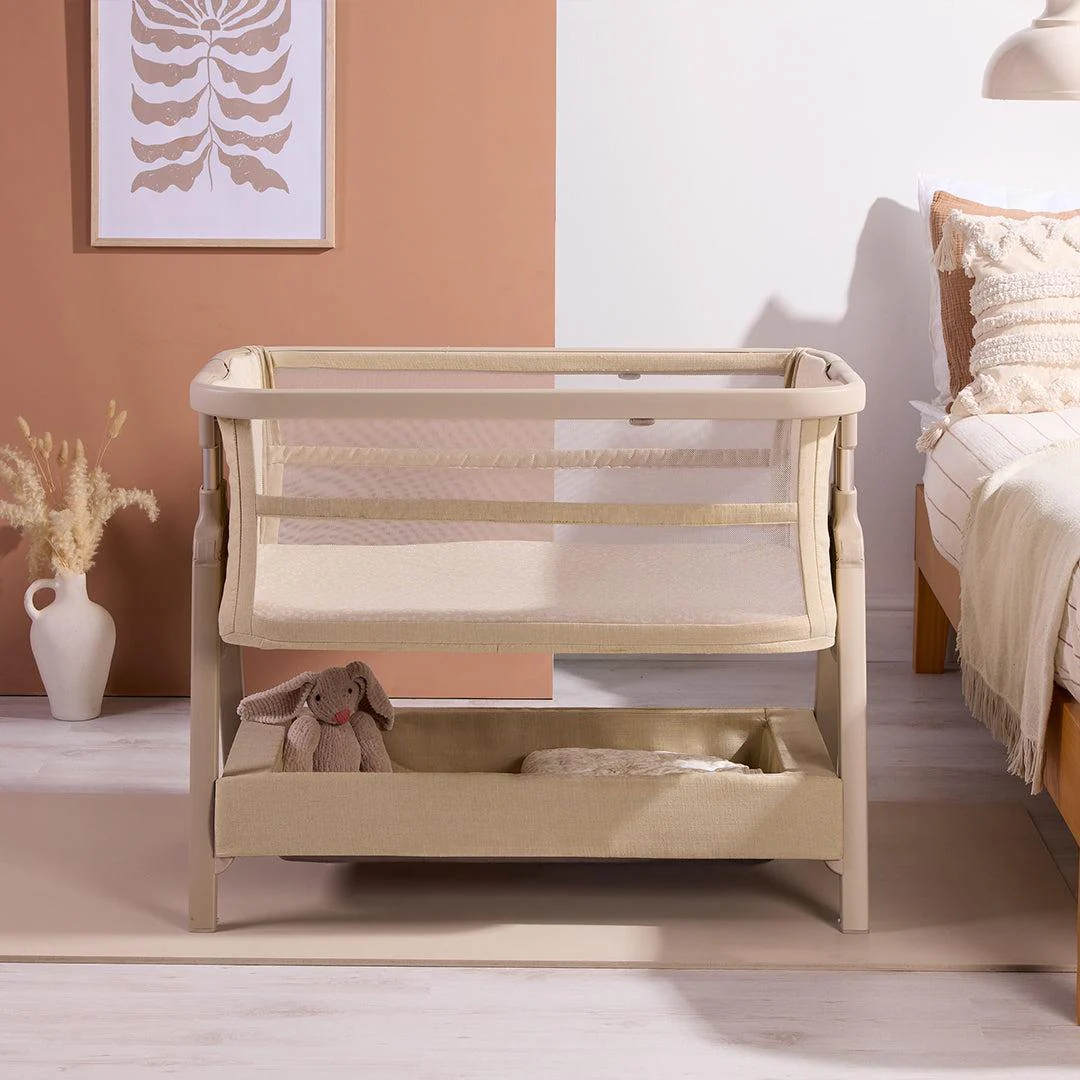 Tutti Bambini Cozee Zen Bedside Crib - Sand - Image 10