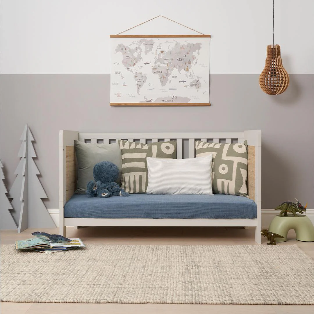Tutti Bambini Essentials Alba Cot Bed - White Sand/ Distressed Oak - Image 4