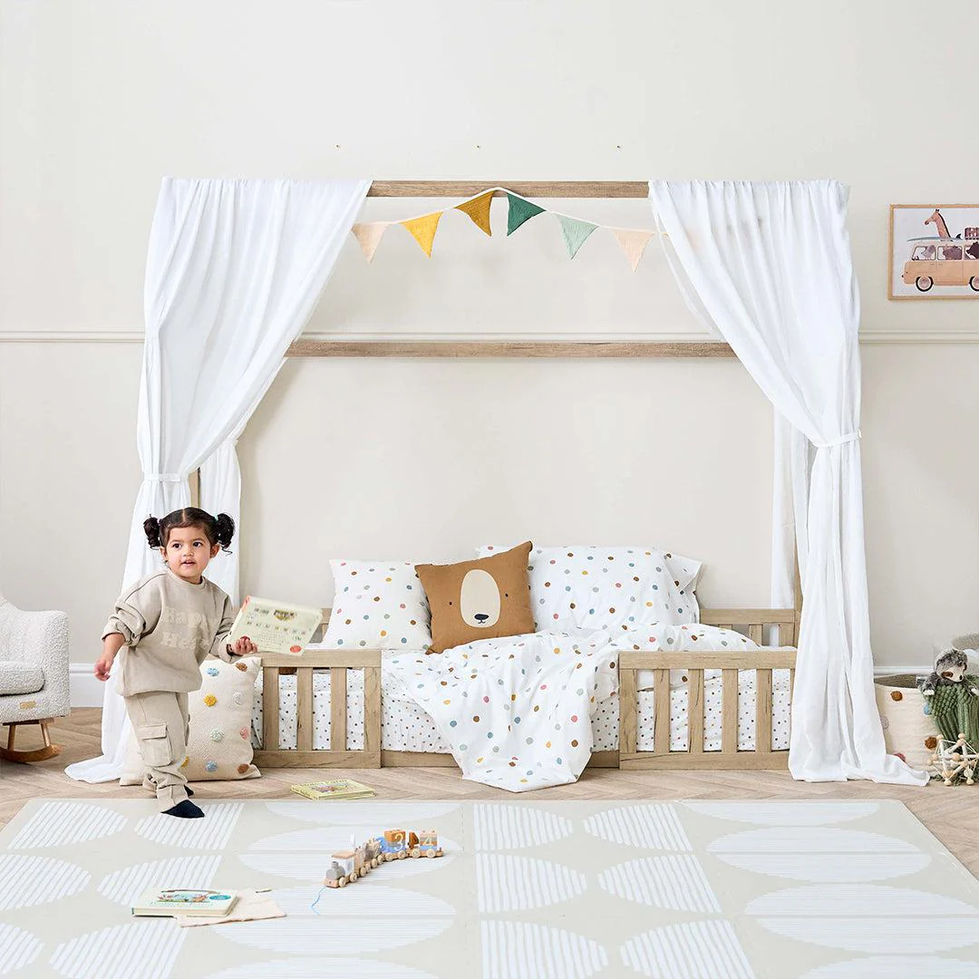 Tutti Bambini Grande Casa Montessori Toddler Floor Bed - Harvest Oak - Image 2