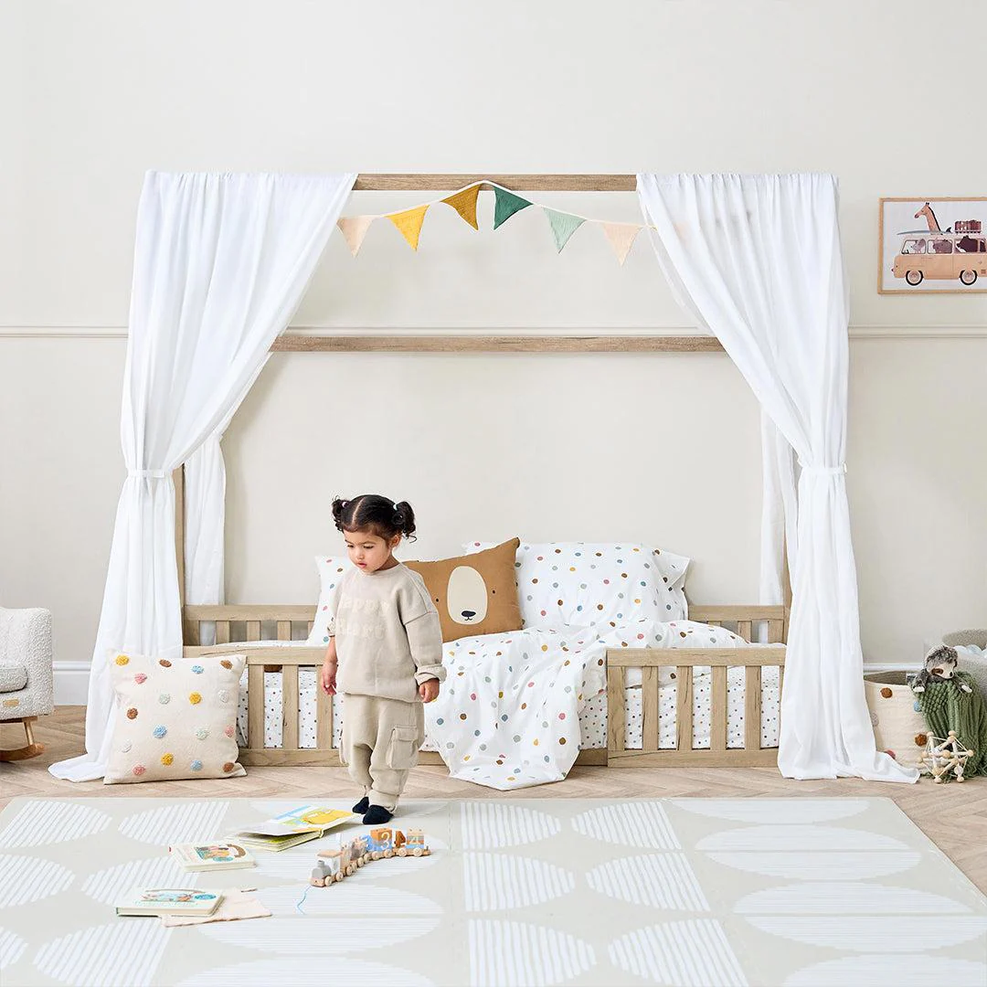 Tutti Bambini Grande Casa Montessori Toddler Floor Bed - Harvest Oak - Image 5