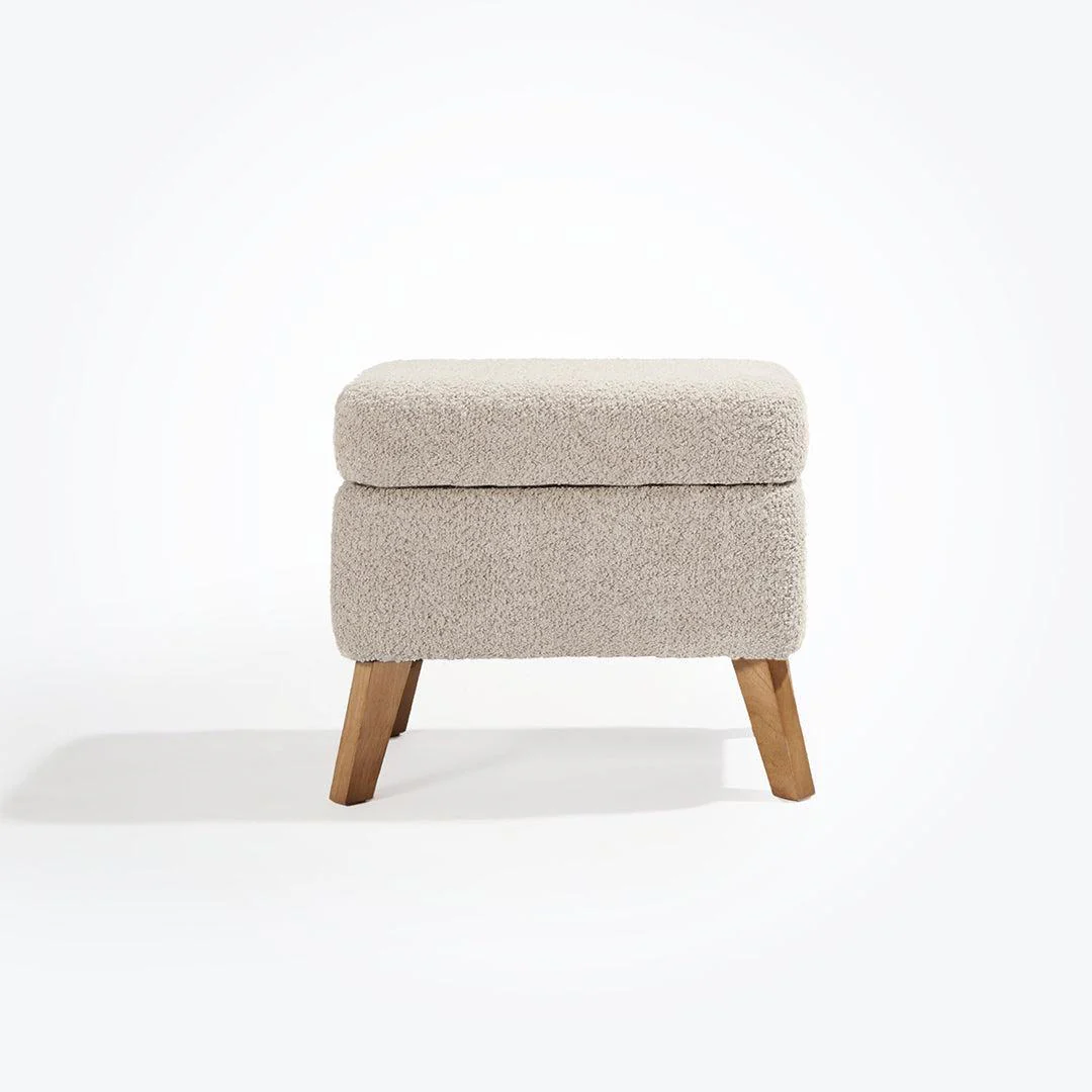 Tutti Bambini Harper Wingback Rocking Chair & Storage Footstool - Teddy Mushroom - Image 18