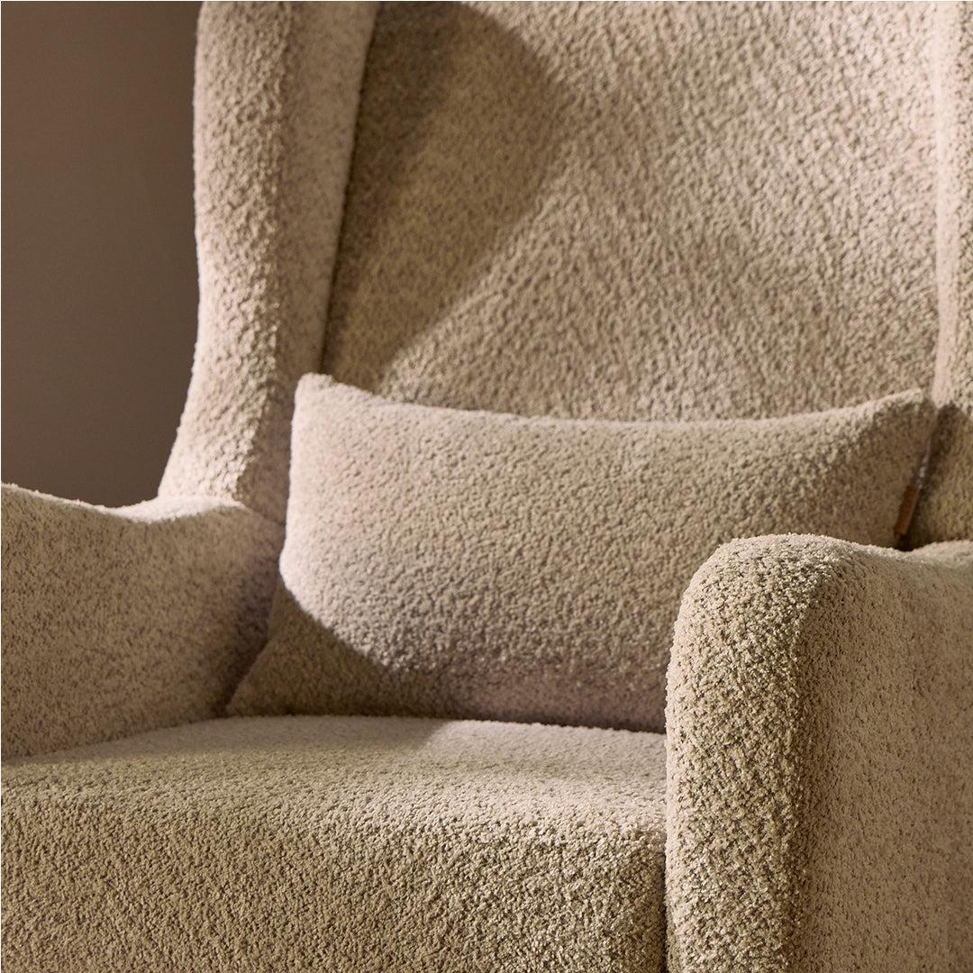 Tutti Bambini Harper Wingback Rocking Chair & Storage Footstool - Teddy Mushroom - Image 7