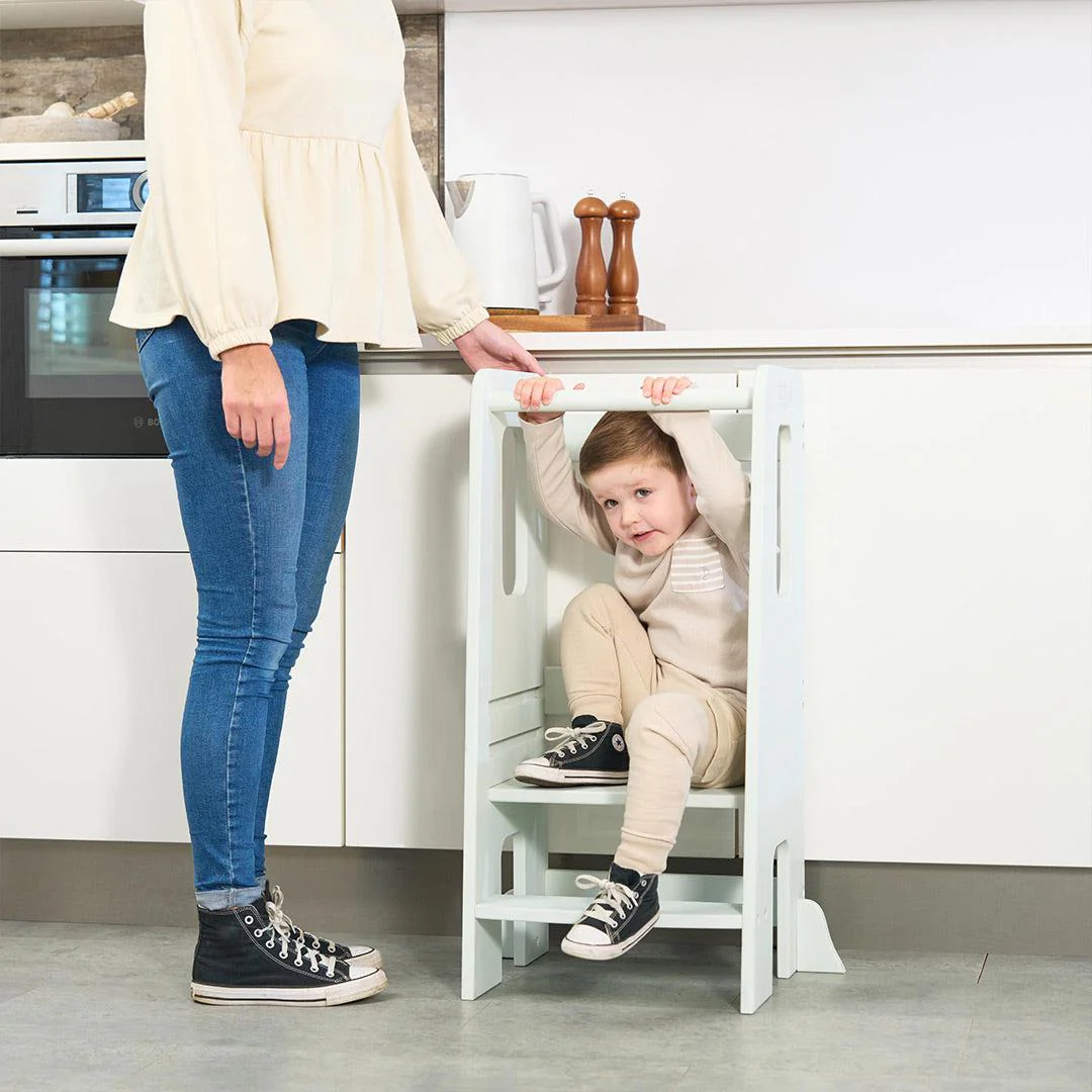 Tutti Bambini Helping Hands Montessori Toddler Learning Tower  - Sea Mist - Image 3