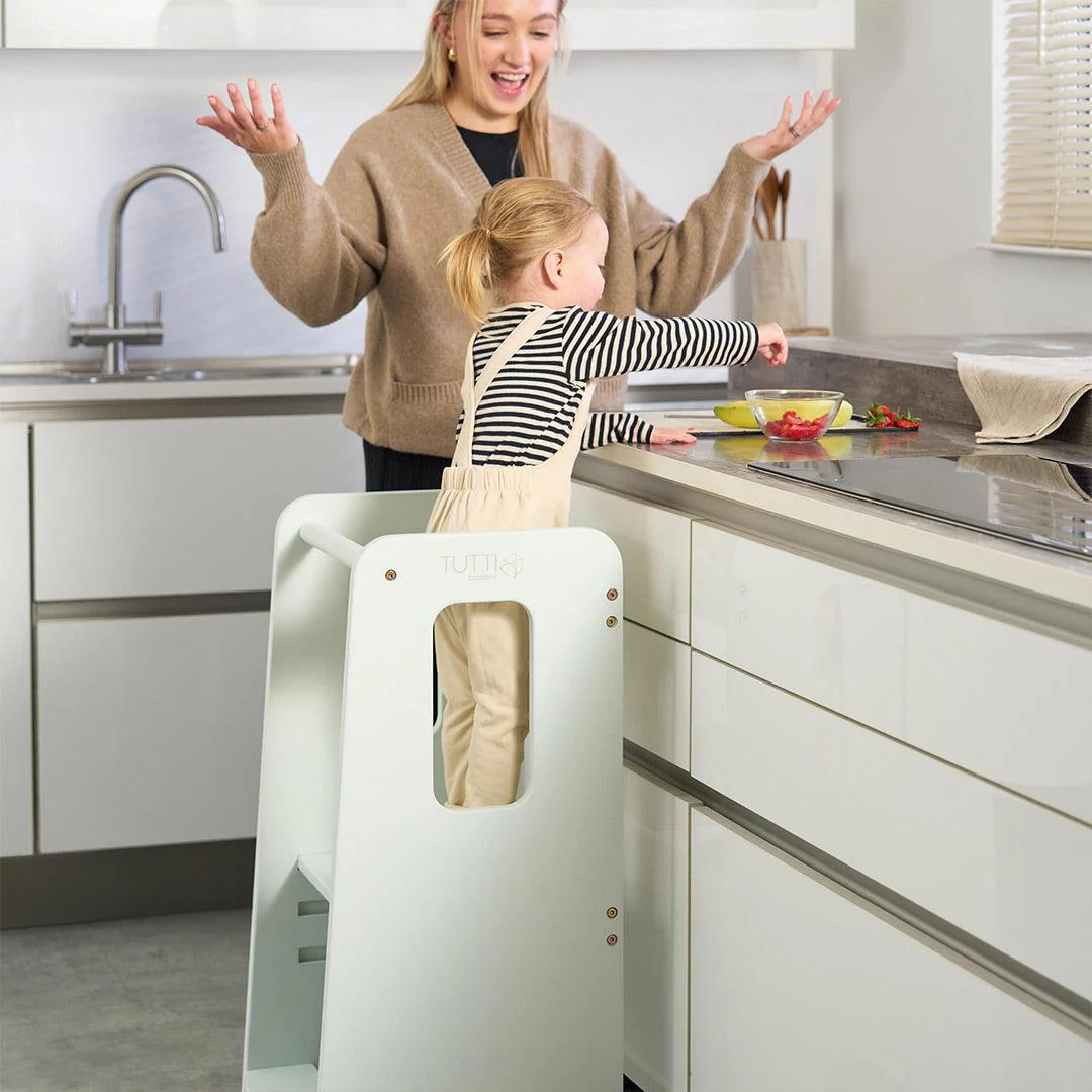 Tutti Bambini Helping Hands Montessori Toddler Learning Tower  - Sea Mist - Image 7