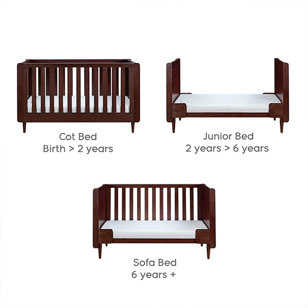 Tutti Bambini Japandi Cot Bed  - Warm Walnut - Image 14