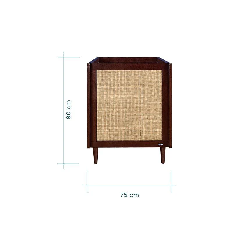 Tutti Bambini Japandi Cot Bed  - Warm Walnut - Image 16