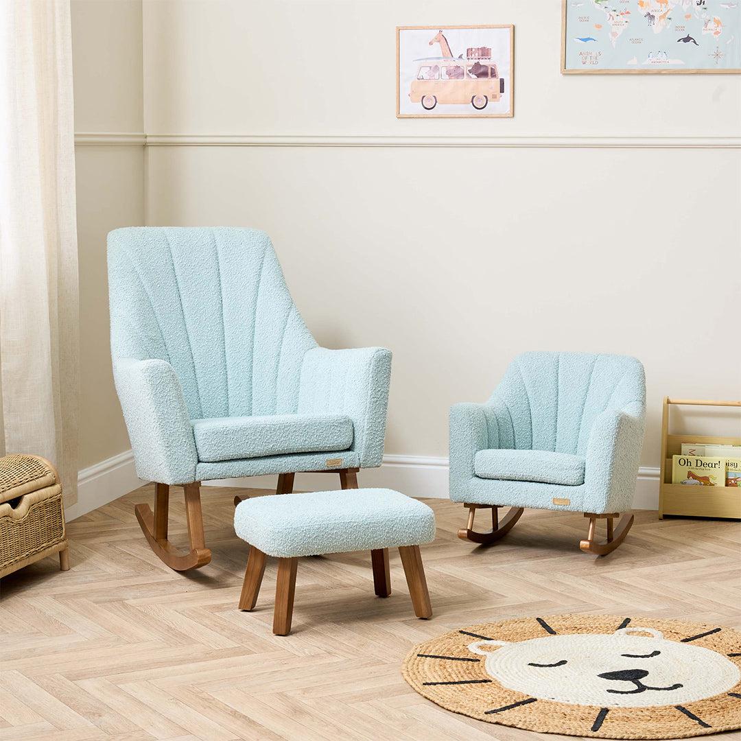 Tutti Bambini Jonah Mini Me Children's Rocking Chair - Boucle Ocean Stone - Image 9