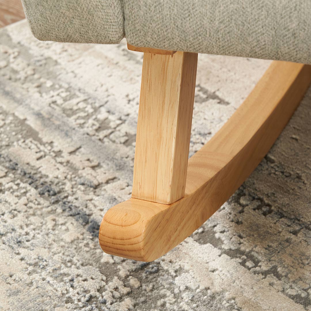 Tutti Bambini Jonah Rocking Chair + Foot Stool - Pebble - Image 3