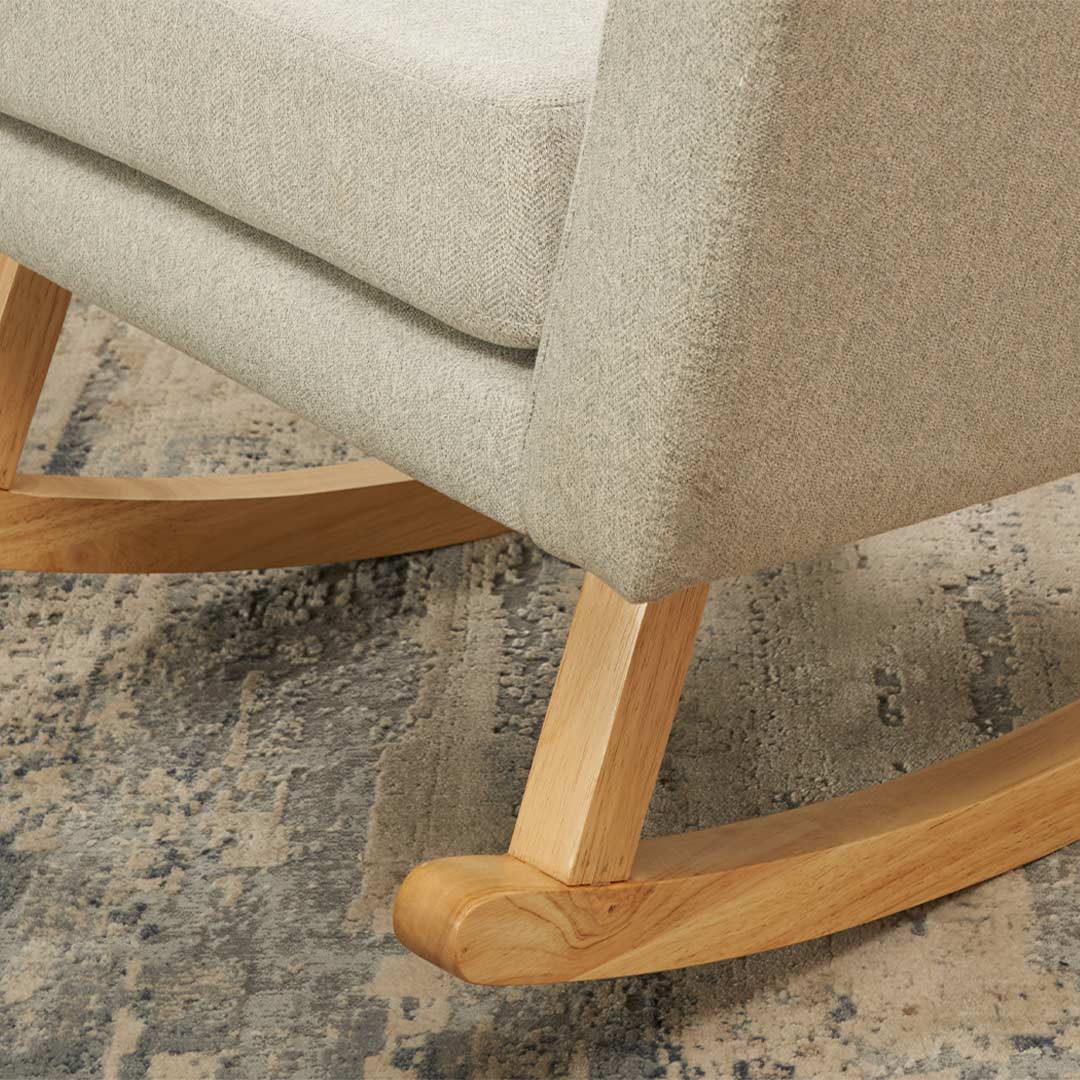 Tutti Bambini Jonah Rocking Chair + Foot Stool - Pebble - Image 4