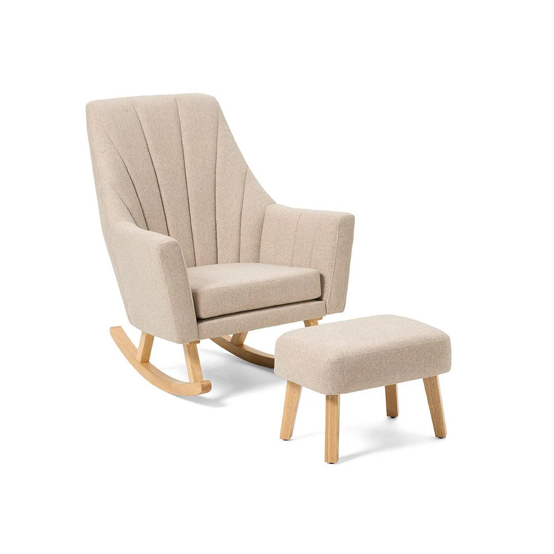 Tutti Bambini Jonah Rocking Chair + Foot Stool - Stone