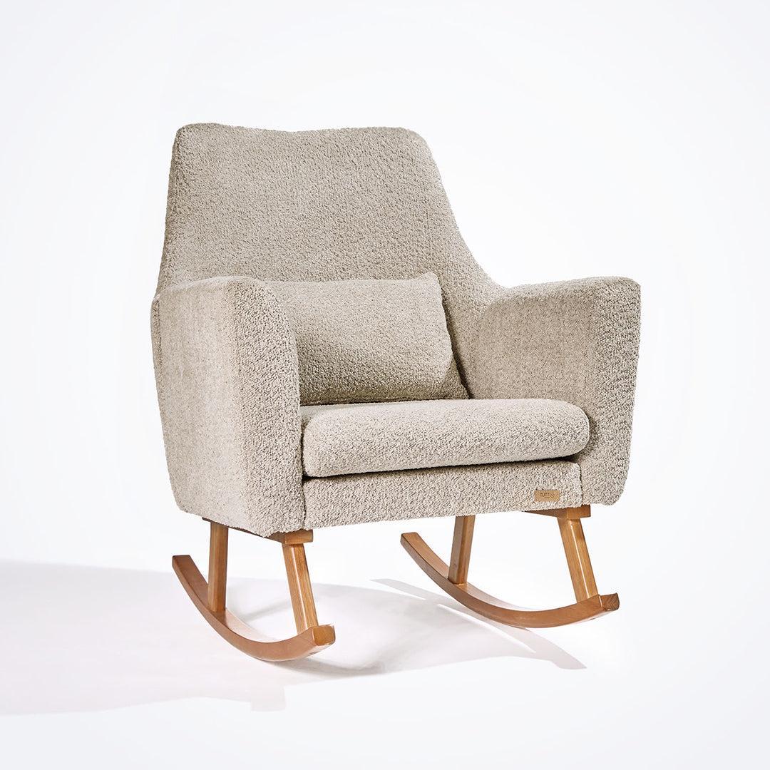 Tutti Bambini Oscar Luxe Rocking Chair & Footstool  - Teddy Mushroom - Image 10