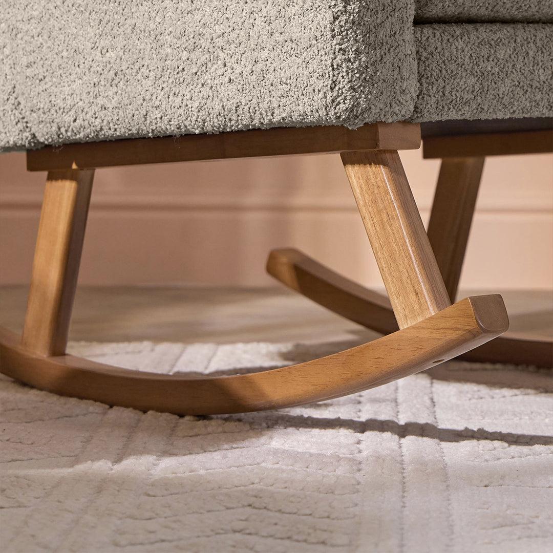 Tutti Bambini Oscar Luxe Rocking Chair & Footstool  - Teddy Mushroom - Image 5