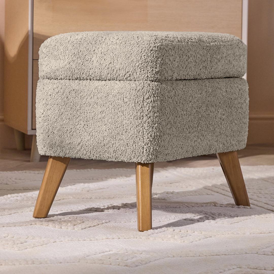 Tutti Bambini Oscar Luxe Rocking Chair & Footstool  - Teddy Mushroom - Image 8