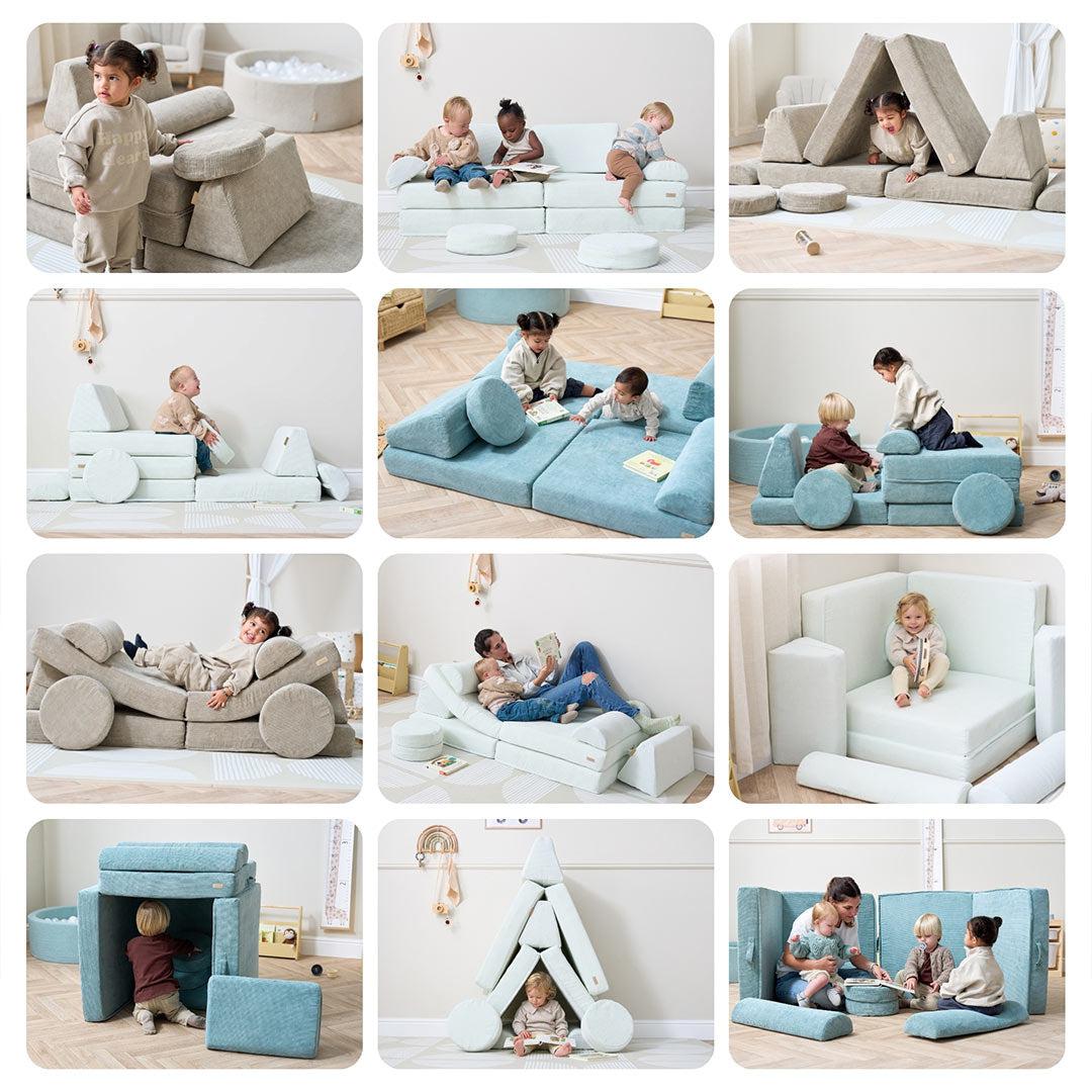 Tutti Bambini Playrama Montessori Kids Play Sofa  - Ocean Stone - Image 4