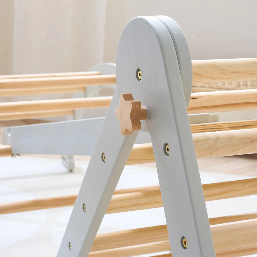 Tutti Bambini Scala Montessori 3 In 1 Pikler Climbing Frame With Climbing Wall - Mushroom - Image 3