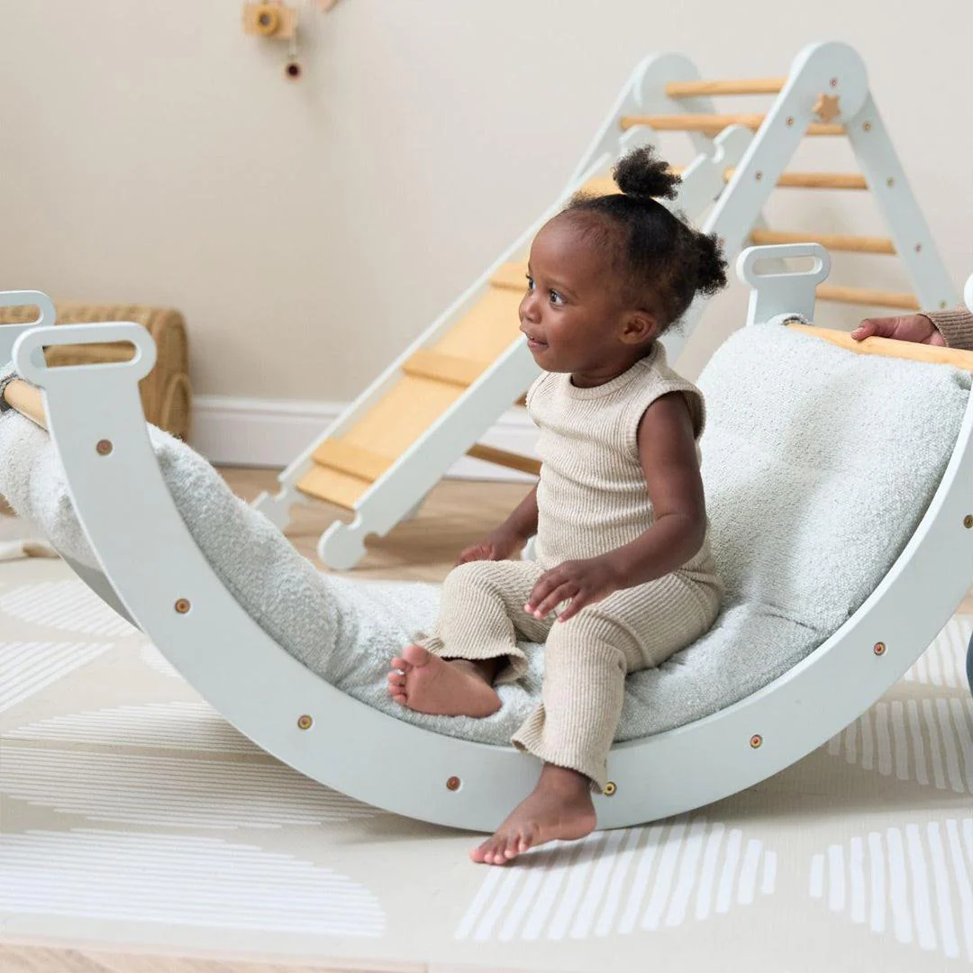 Tutti Bambini Scala Montessori Pikler Rocking Frame Cushion - Sea Mist - Image 3