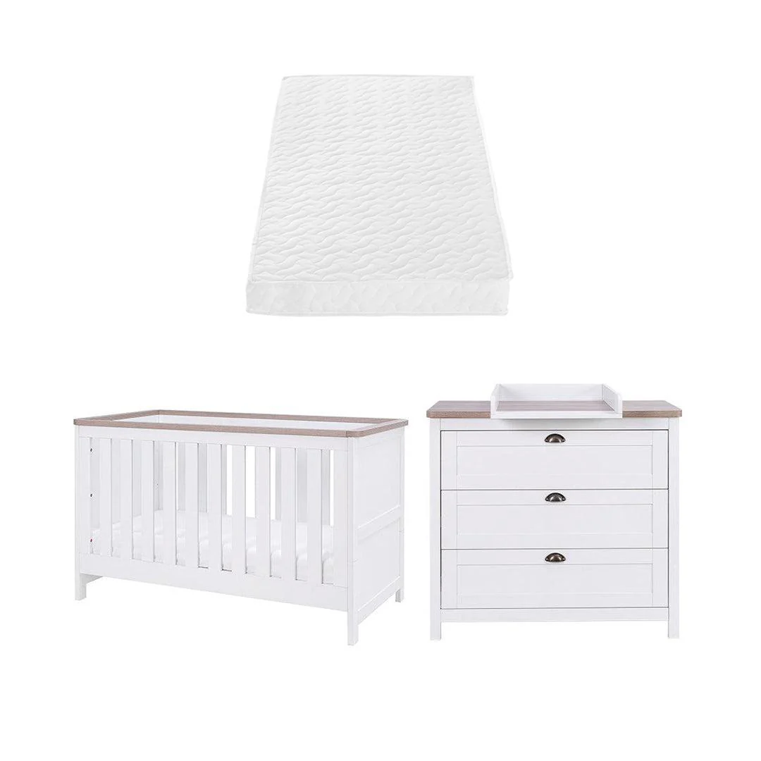 Tutti Bambini Verona 2 Piece Room Set - White/Oak - Image 10