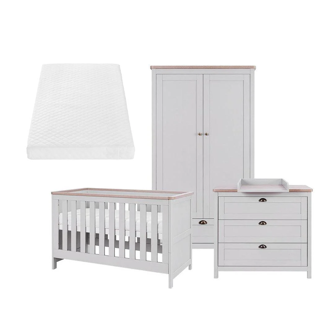 Tutti Bambini Verona 3 Piece Room Set - Dove Grey/Oak - Image 13