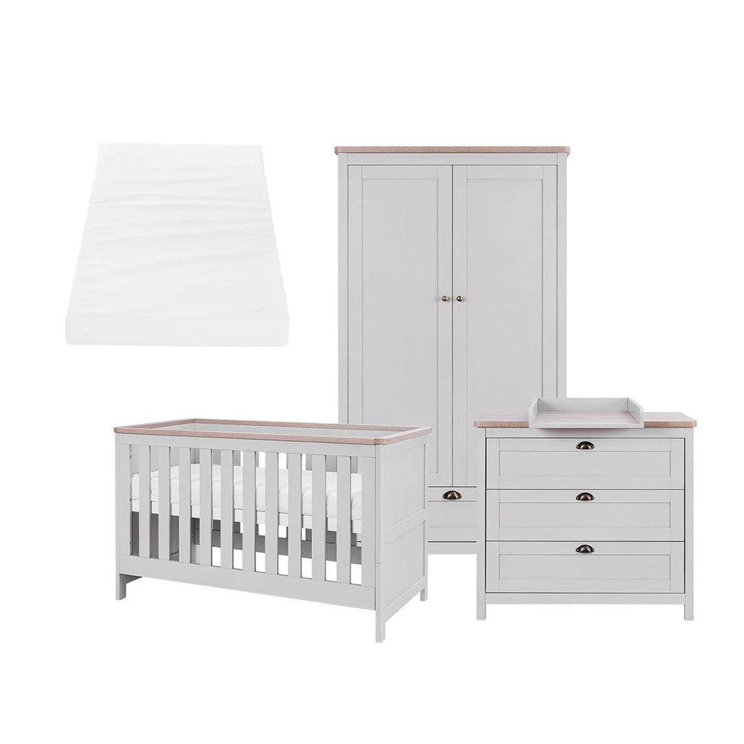 Tutti Bambini Verona 3 Piece Room Set - Dove Grey/Oak - Image 16