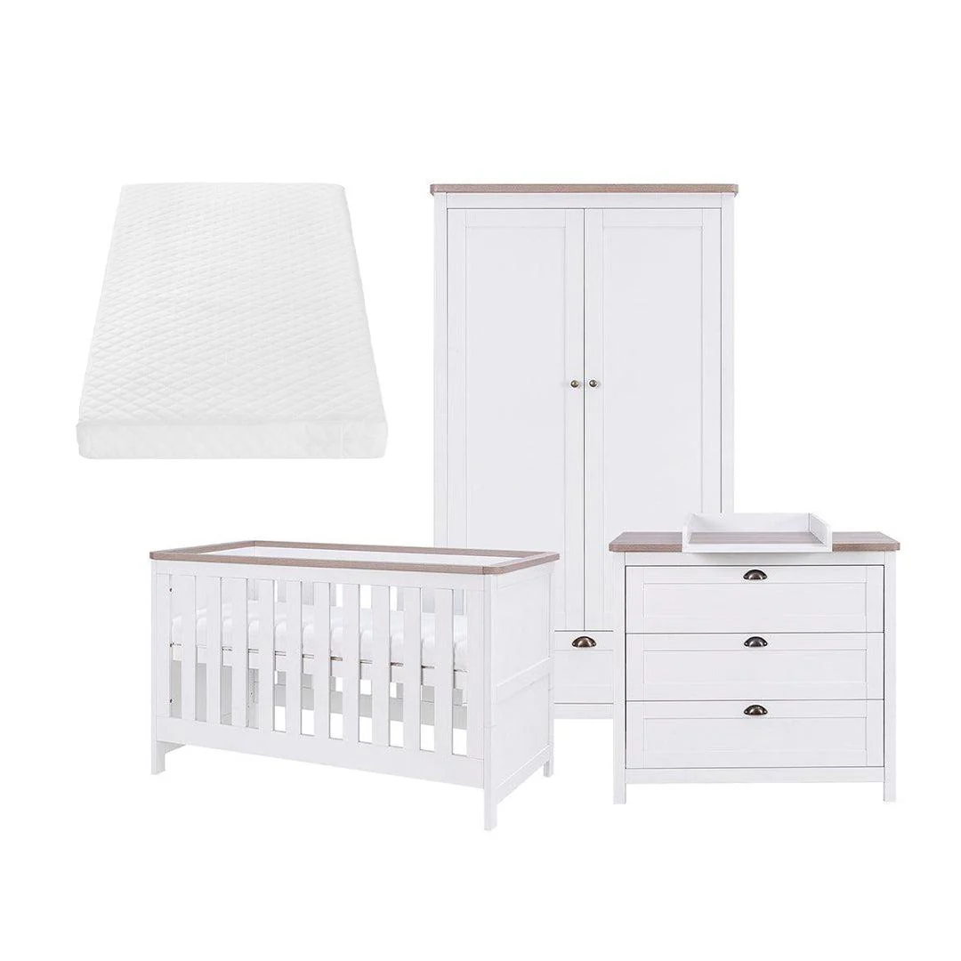 Tutti Bambini Verona 3 Piece Room Set - White/Oak - Image 13