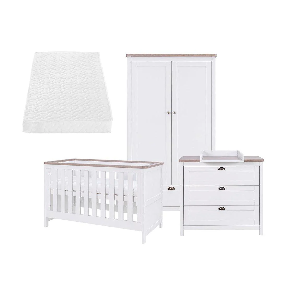 Tutti Bambini Verona 3 Piece Room Set - White/Oak - Image 14