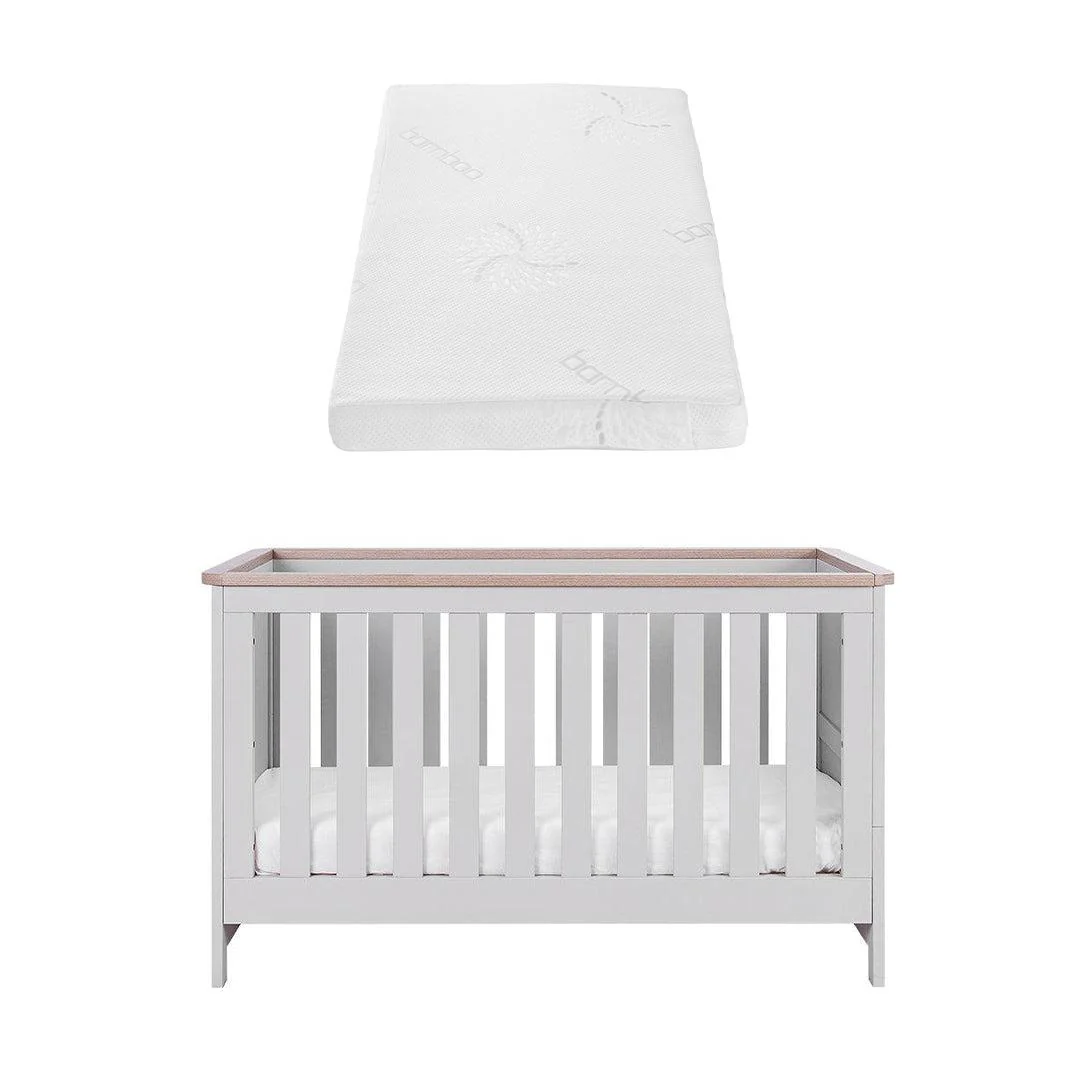 Tutti Bambini Verona Cot Bed - Dove Grey/Oak - Image 10