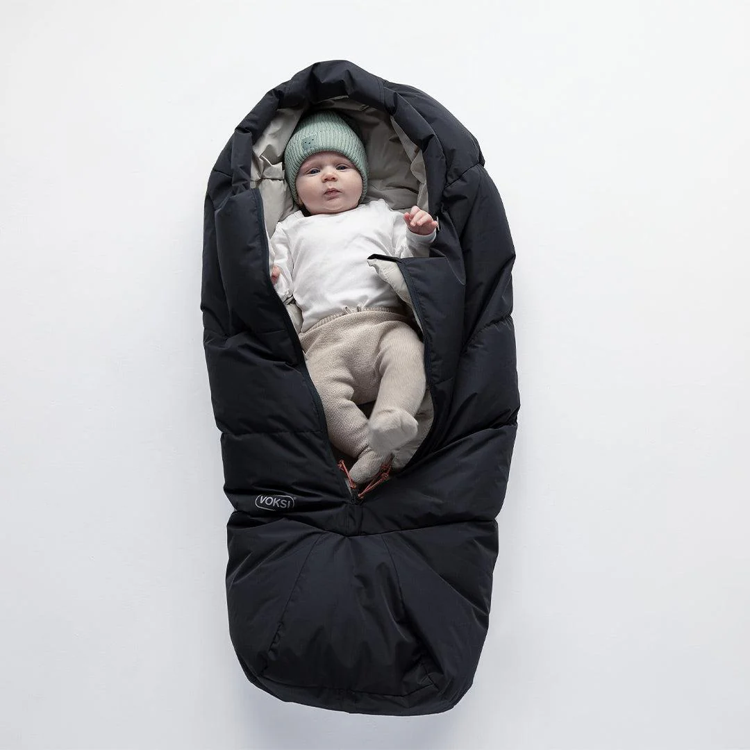 Voksi Adventure North Footmuff - Black - Seashell Sand - Image 4
