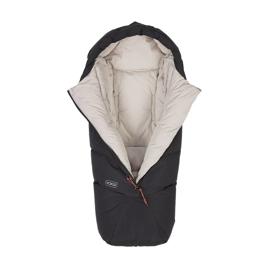 Voksi Adventure North Footmuff - Black - Seashell Sand - Image 5